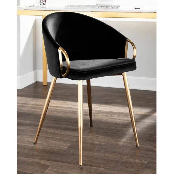 Golden Velvet Café Chair